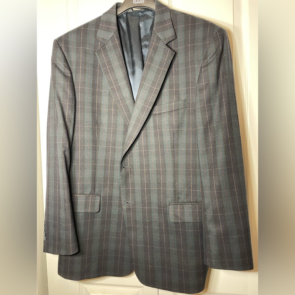 Jos. A. Bank Blue and Green Checkered Blazer